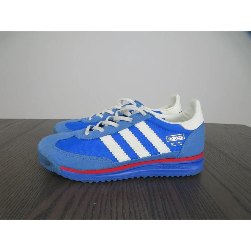 Adidas SL 72 Shoes Boys Youth 3 Blue Kids Low Top Running Sneakers AJH9953